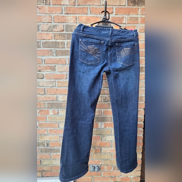 White House Black Market Dark Blue Straight Leg Jeans - Picture 6 of 8